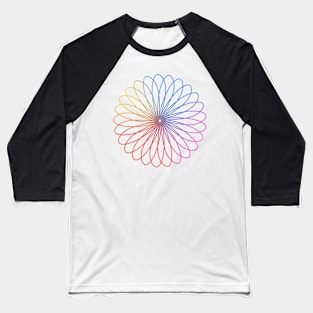 Spirograph Flower Baseball T-Shirt